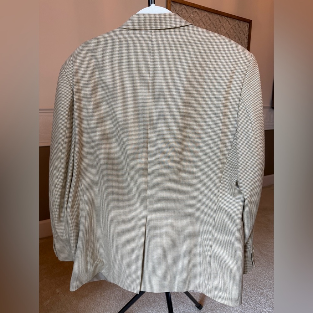 CHAPS + RALPH LAUREN Size 44R Silk & Wool Blend Blazer Made In Canada - Picture 6 of 10